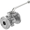 Ball valve Series: VZBF Stainless steel/PTFE Handle PN20 Flange 1.1/2" (40)
